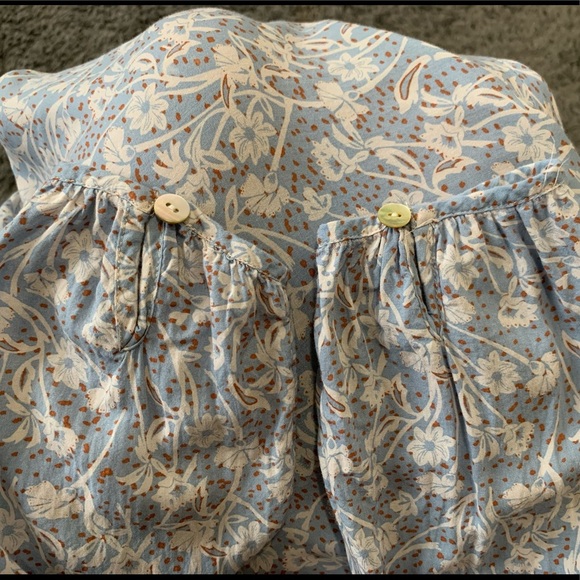 Floral long sleeve mini button‎ down summer dress - Picture 9 of 11